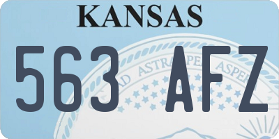 KS license plate 563AFZ
