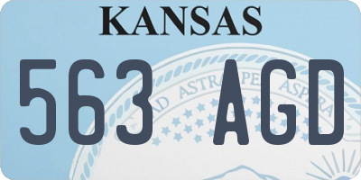 KS license plate 563AGD