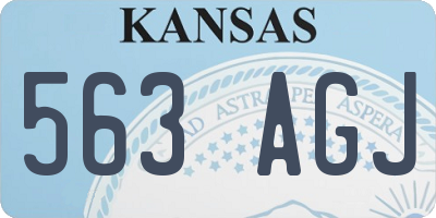 KS license plate 563AGJ