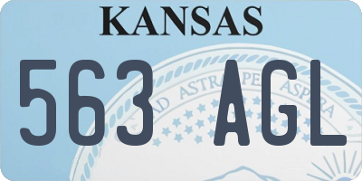 KS license plate 563AGL