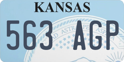 KS license plate 563AGP