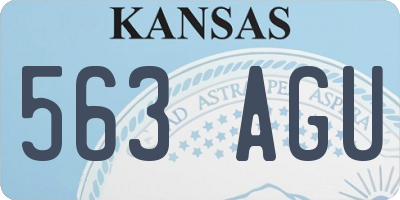 KS license plate 563AGU