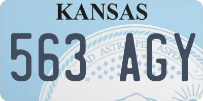 KS license plate 563AGY