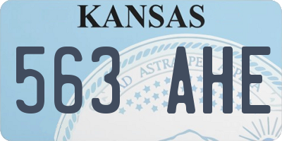 KS license plate 563AHE