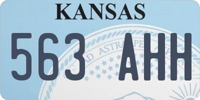 KS license plate 563AHH