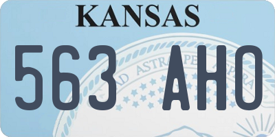KS license plate 563AHO
