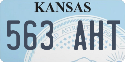 KS license plate 563AHT
