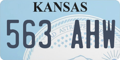 KS license plate 563AHW