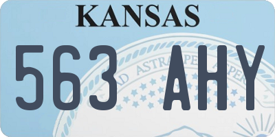 KS license plate 563AHY