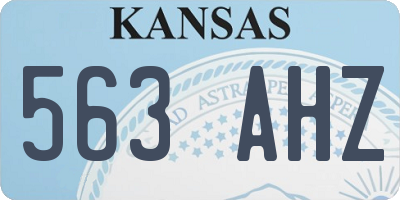 KS license plate 563AHZ