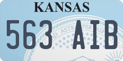 KS license plate 563AIB