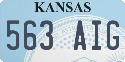 KS license plate 563AIG