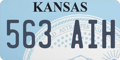 KS license plate 563AIH