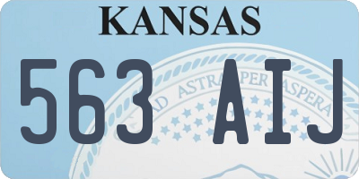 KS license plate 563AIJ