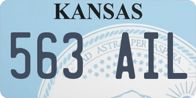 KS license plate 563AIL
