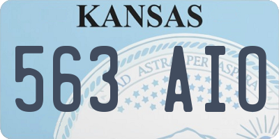 KS license plate 563AIO