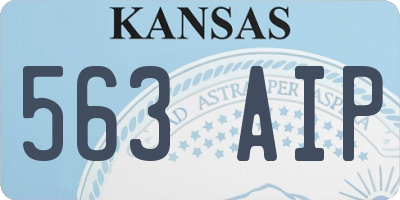 KS license plate 563AIP