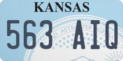 KS license plate 563AIQ