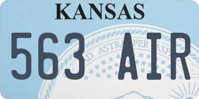 KS license plate 563AIR