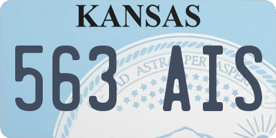 KS license plate 563AIS