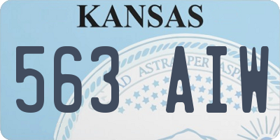 KS license plate 563AIW