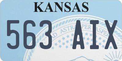 KS license plate 563AIX