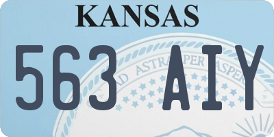 KS license plate 563AIY