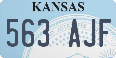 KS license plate 563AJF