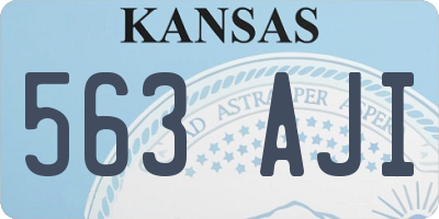 KS license plate 563AJI