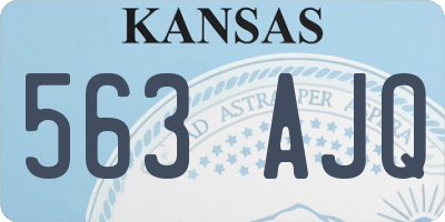 KS license plate 563AJQ