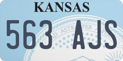 KS license plate 563AJS