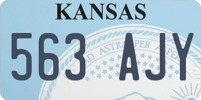 KS license plate 563AJY