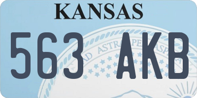 KS license plate 563AKB