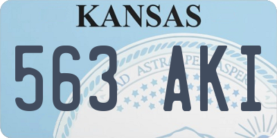 KS license plate 563AKI