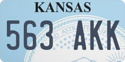 KS license plate 563AKK