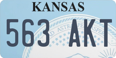 KS license plate 563AKT