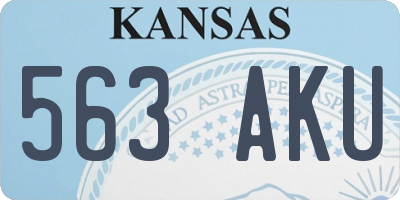 KS license plate 563AKU