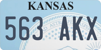 KS license plate 563AKX