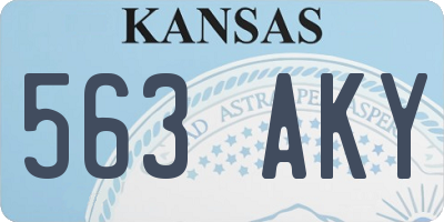 KS license plate 563AKY