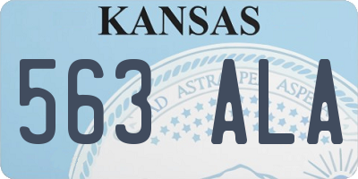 KS license plate 563ALA