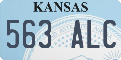 KS license plate 563ALC