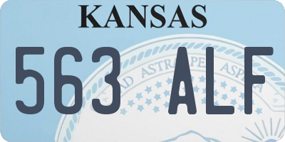 KS license plate 563ALF
