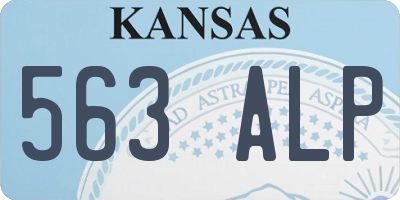 KS license plate 563ALP