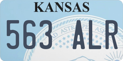 KS license plate 563ALR