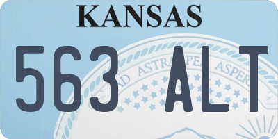 KS license plate 563ALT