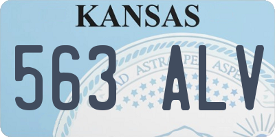 KS license plate 563ALV