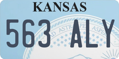 KS license plate 563ALY