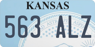 KS license plate 563ALZ