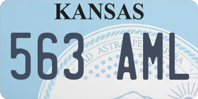 KS license plate 563AML