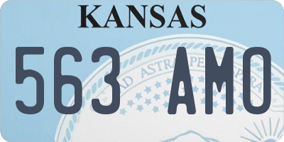 KS license plate 563AMO